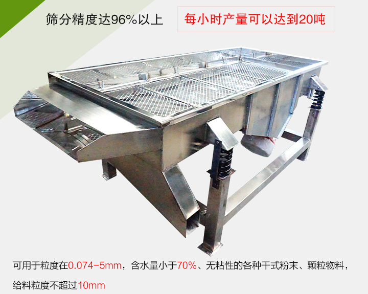 糧食篩分機(jī)各種干式粉末、顆粒物料，給料粒度不超過(guò)10mm